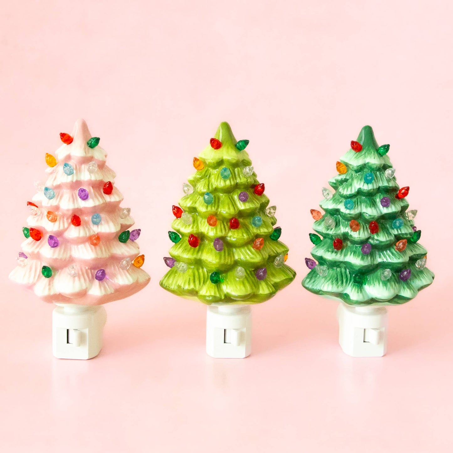 Vintage Tree Night Light | Green | Christmas Holiday