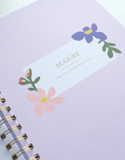 2026 Fullsize Softcover Planner, Primary Blooms