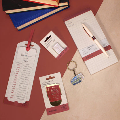 Metal Bookmark Library Card Literary