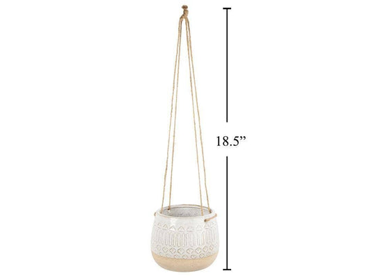 Boho Artisinal Hanging Planter,4.75"D/6"D