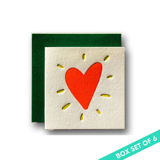Box Set of 6 Heart Tiny Cards