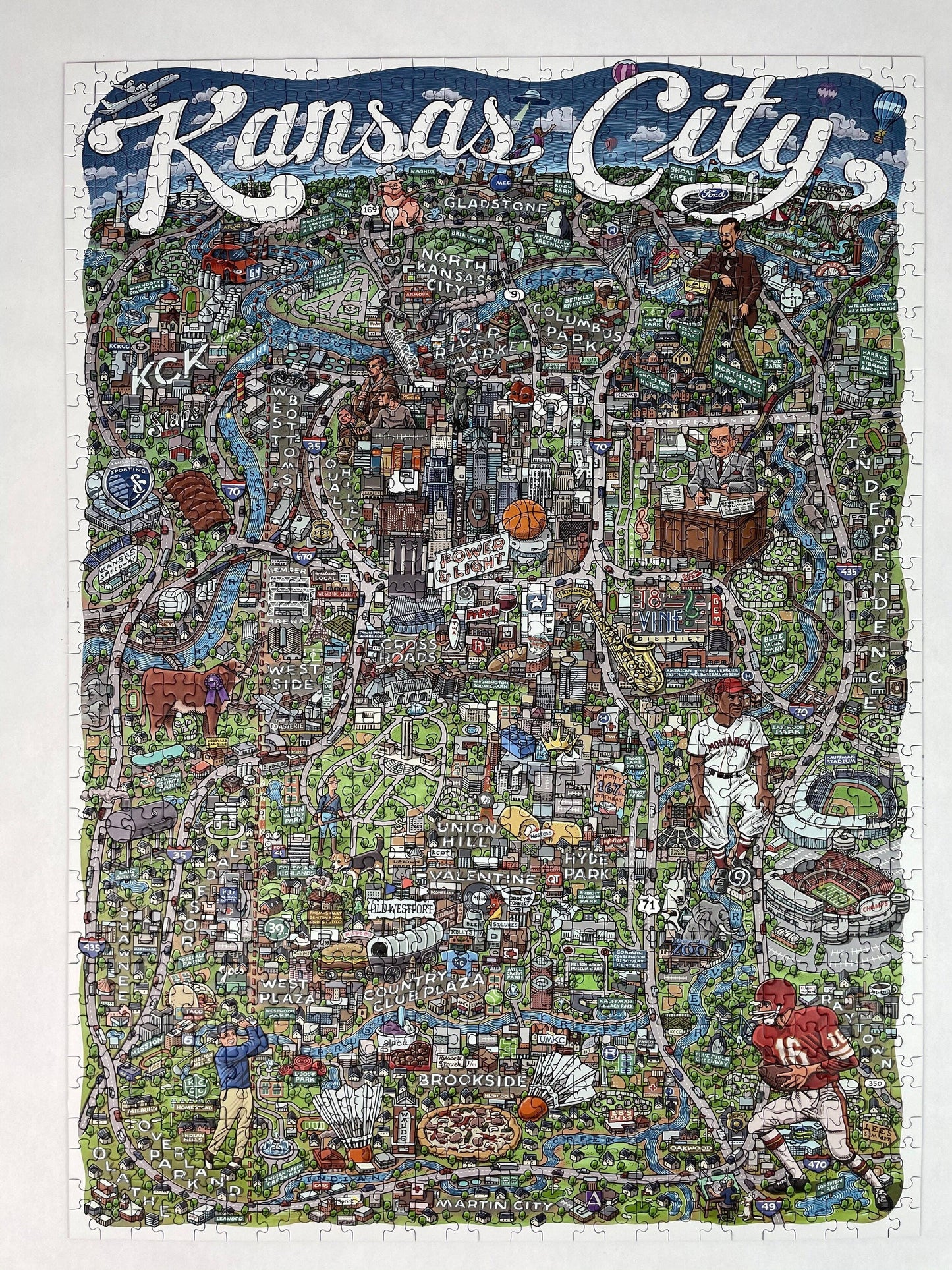 Kansas City Map | 1,000 Piece Puzzle