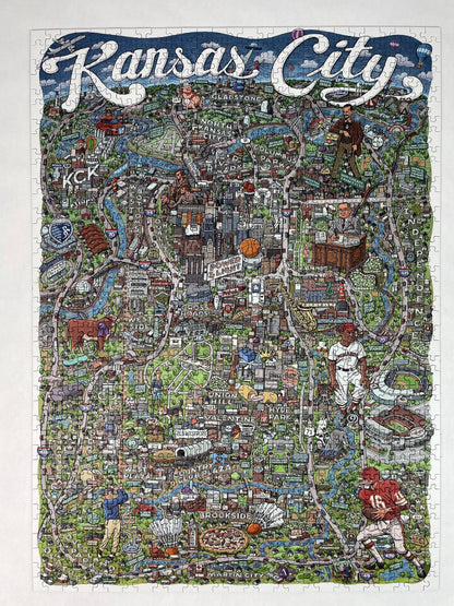 Kansas City Map | 1,000 Piece Puzzle