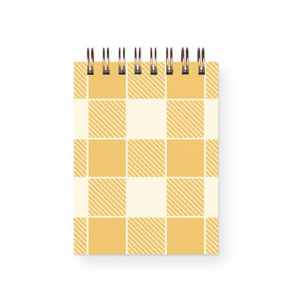 Gingham Pattern Mini Jotter Notebook
