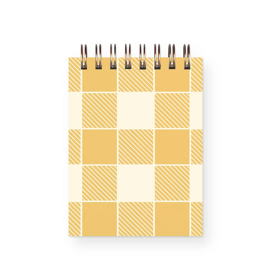 Gingham Pattern Mini Jotter Notebook