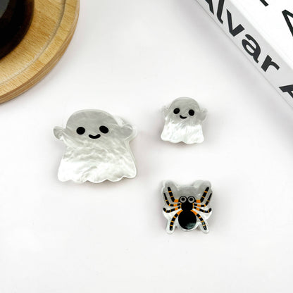 White Ghost Hair Claw,Halloween Hair Clip