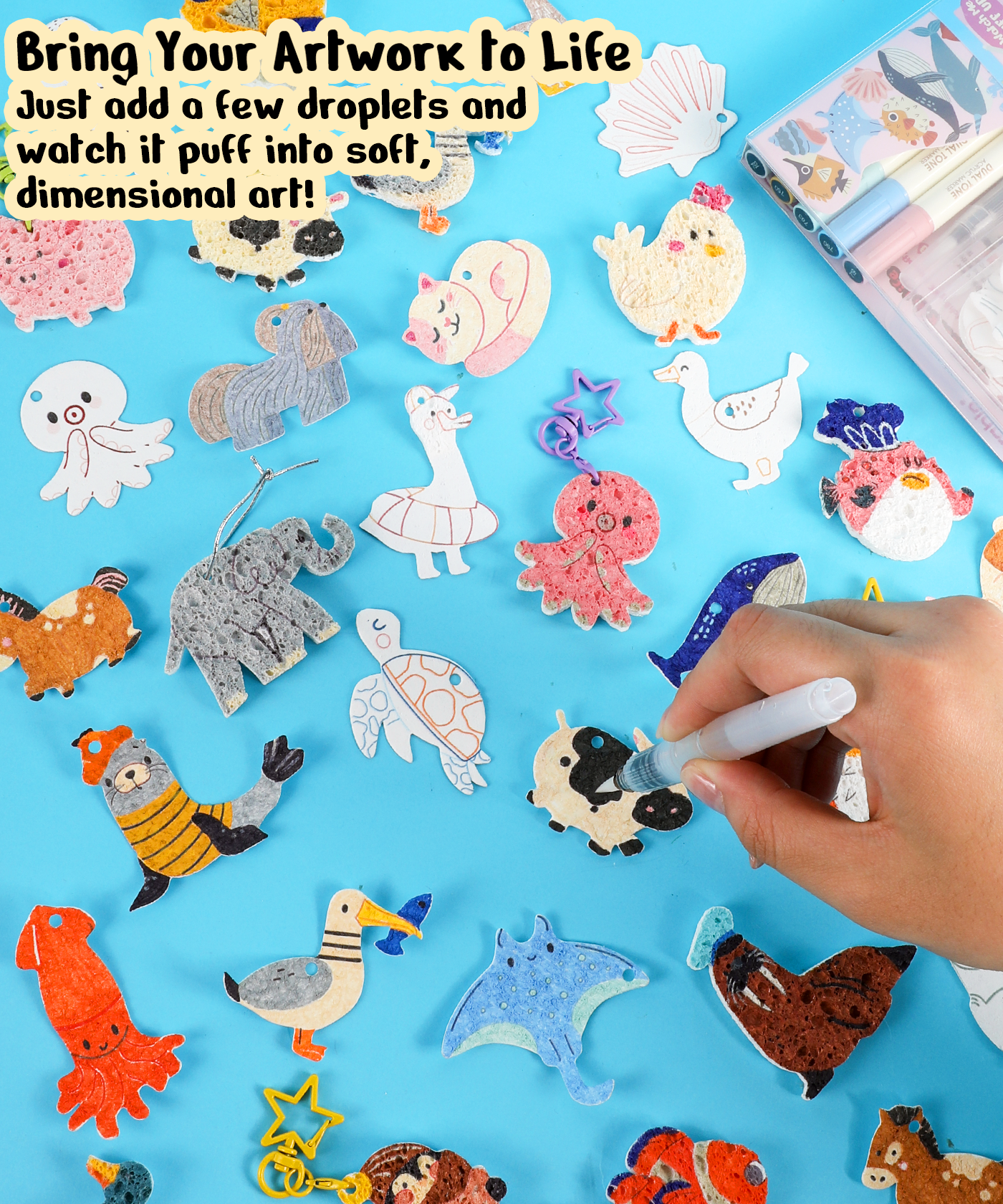 “Drop to Puff” 3D Sponge Art Kit