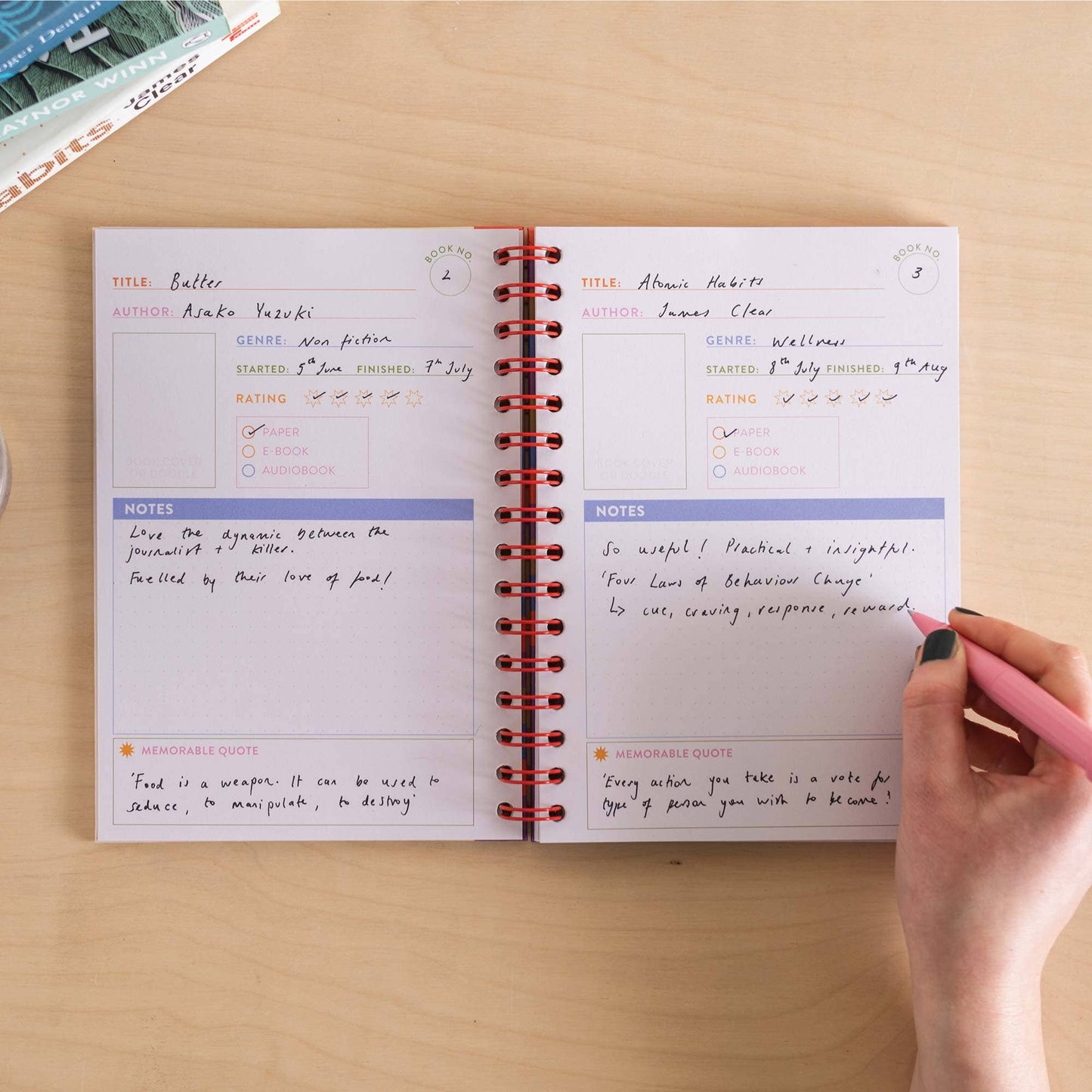 Reading Journal A5 | Book Vibe | Hardcover