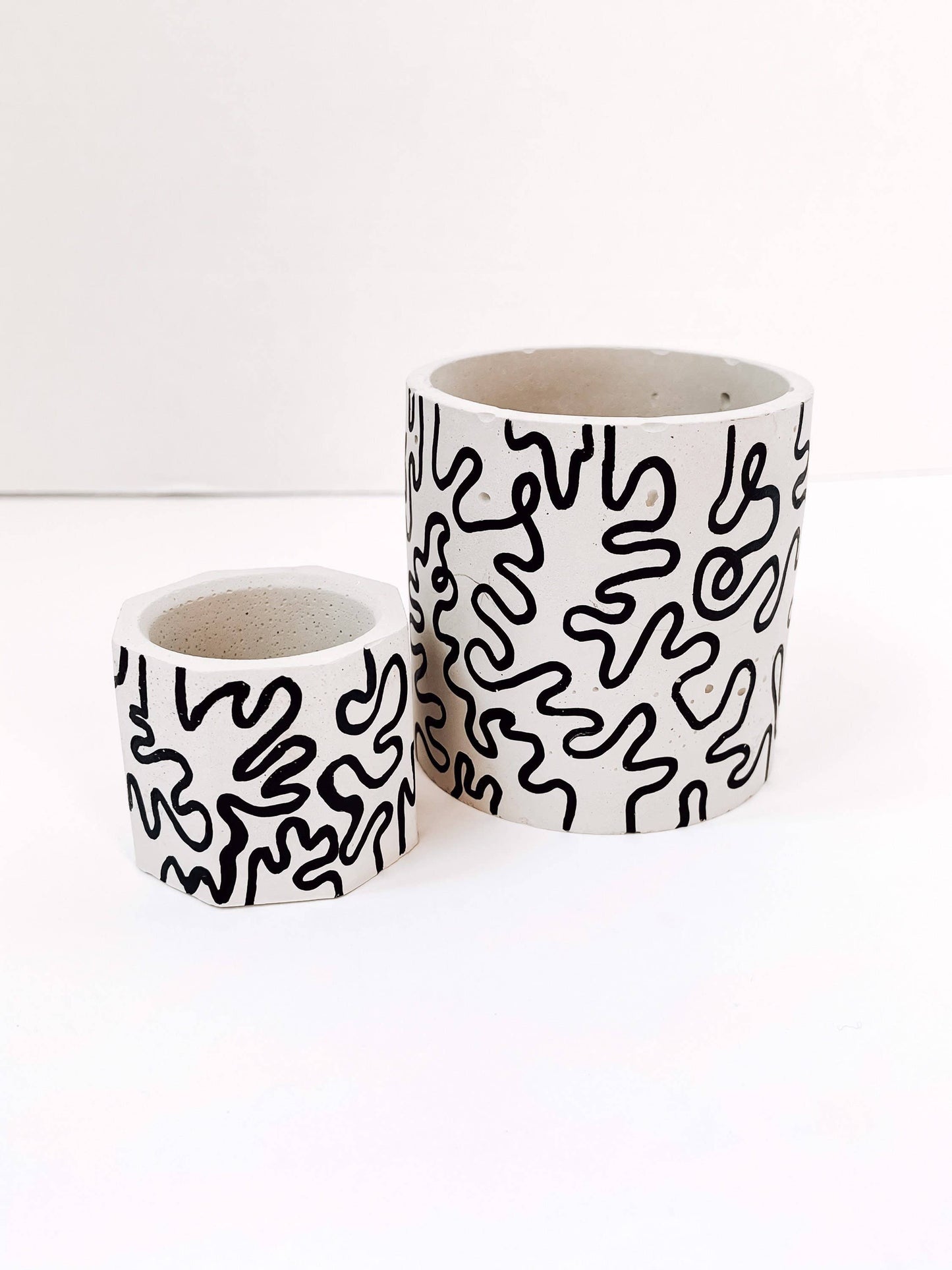 Squiggle Painted Planter