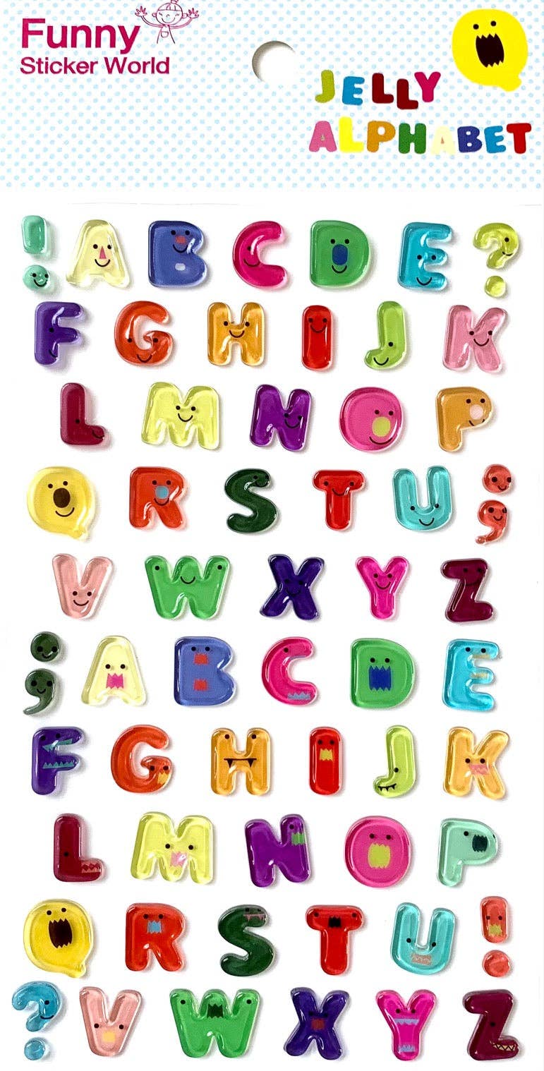 37252 Jelly Alphabet Gel Stickers