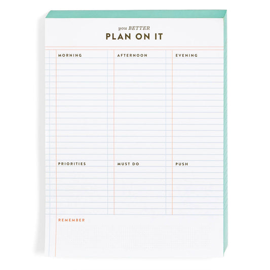 Plan On It 6x8 Notepad