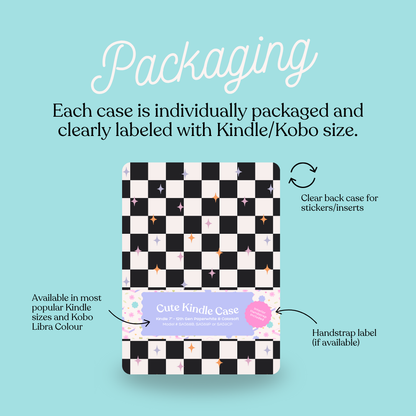Cute Cat Clear Back + Handstrap Kindle Case