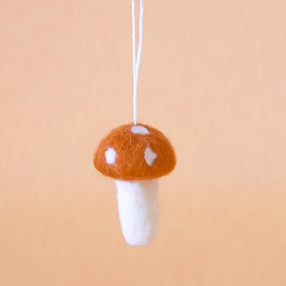 Holiday Mushroom Ornament | Brown