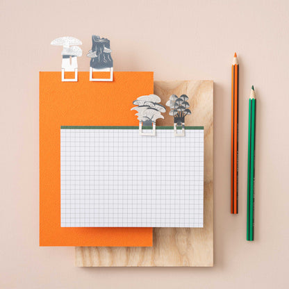 Mushroom Bookmarks, fungi metal page markers