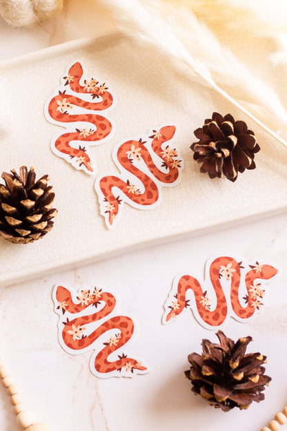 Floral Snake Sticker