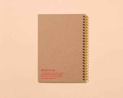 Modern Trendy Letterpress A5 Spiral Notebook — Sardine Fish
