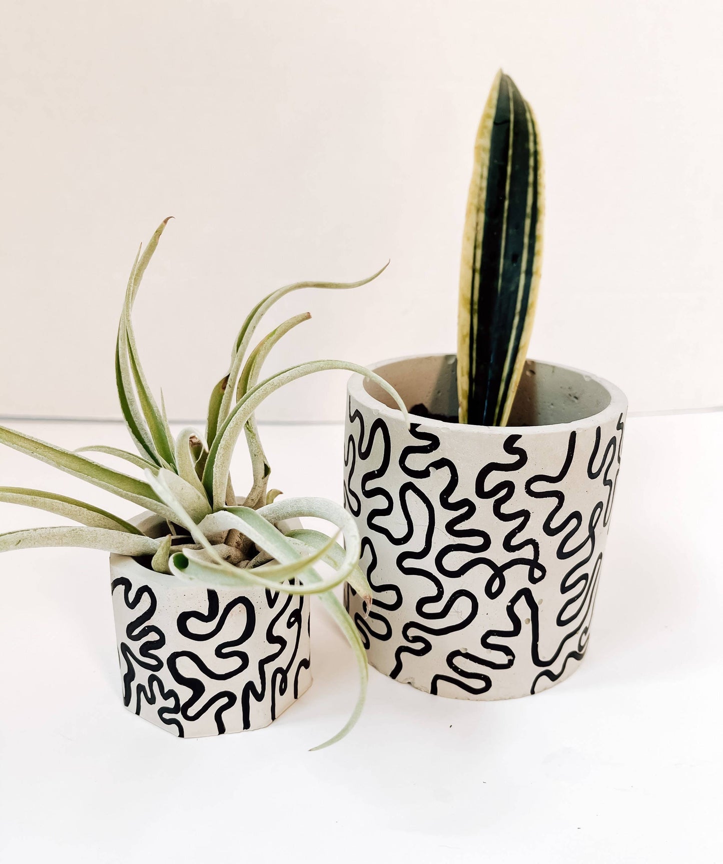 Squiggle Painted Planter