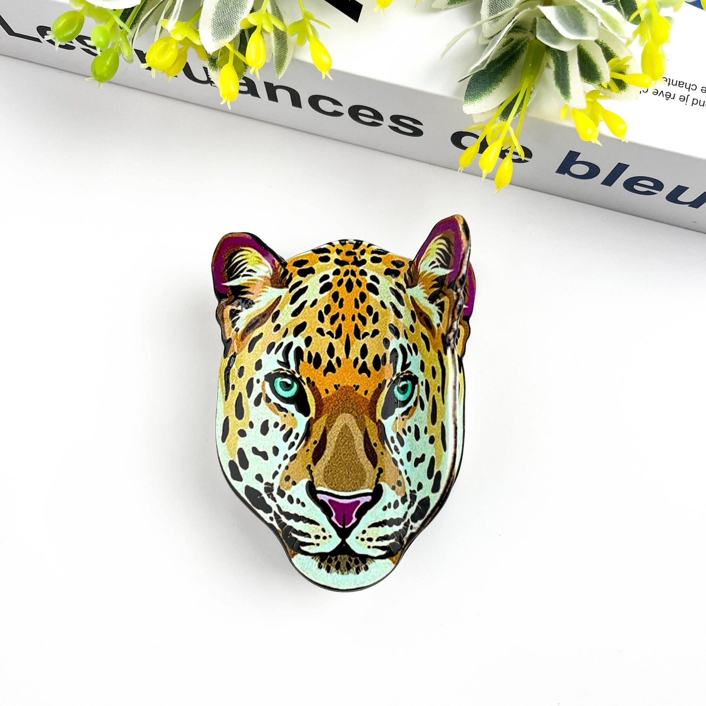 Tiger Head Hair Claw Clip, Cheetah Head Hair Clip
