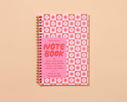 Modern Floral Letterpress A5 Spiral Notebook — Blume Quilt