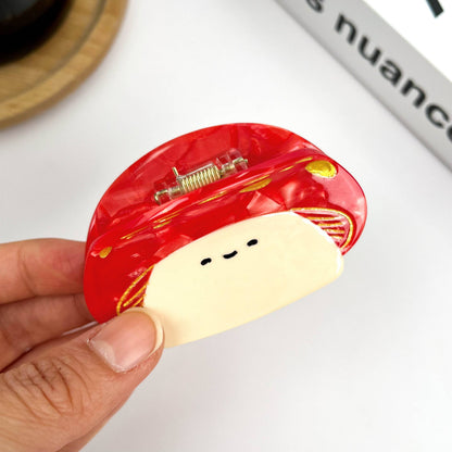Cute Fat Mushroom Claw Clip, Playful Food-Shaped Hair Clip