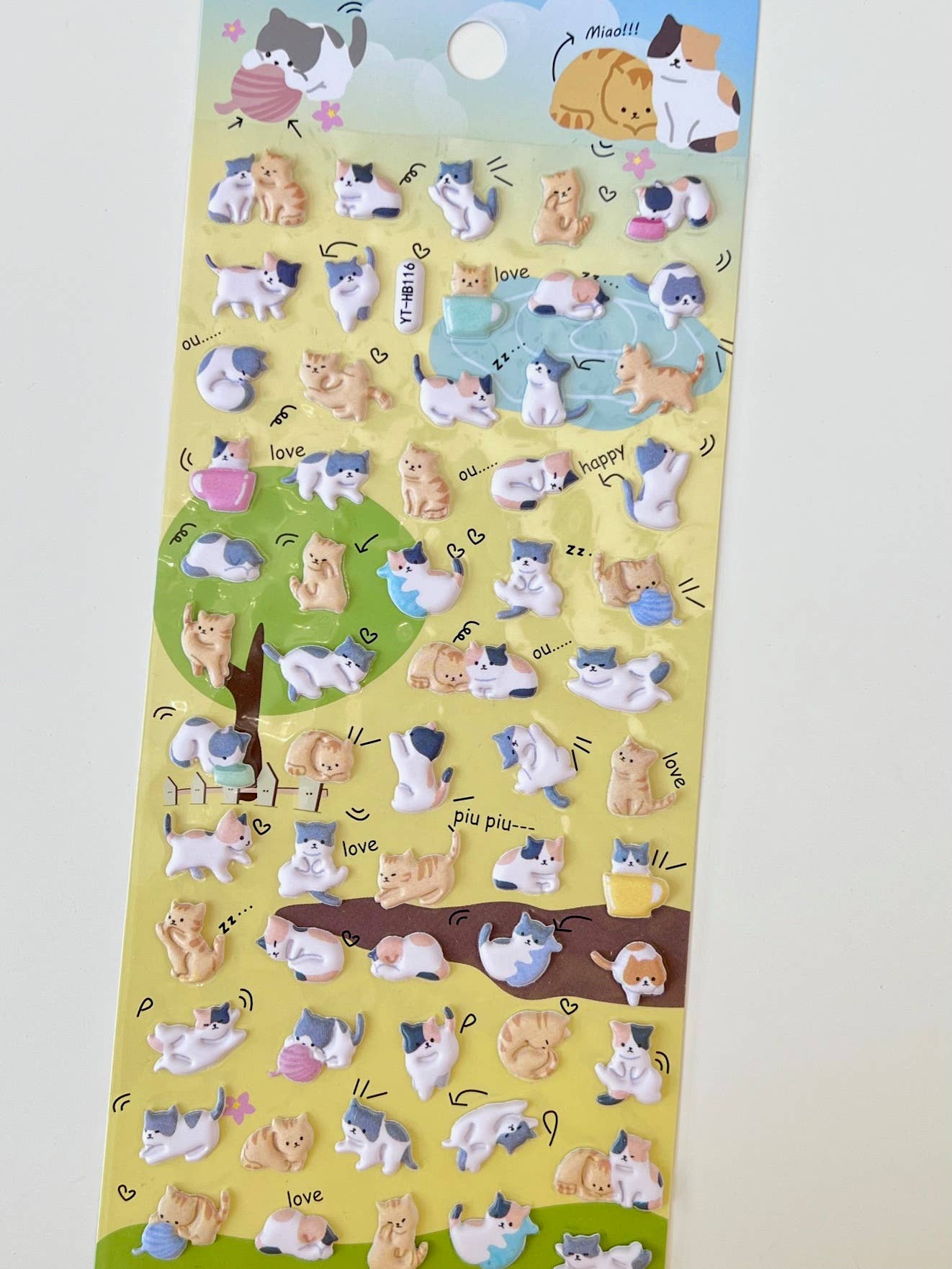 11057 Cat 2 Tiny Puffy Stickers-10