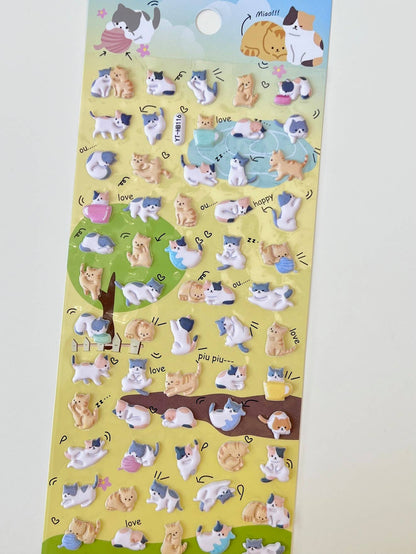 11057 Cat 2 Tiny Puffy Stickers-10