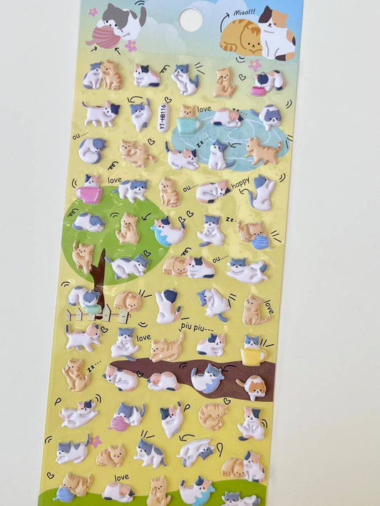 11057 Cat 2 Tiny Puffy Stickers-10