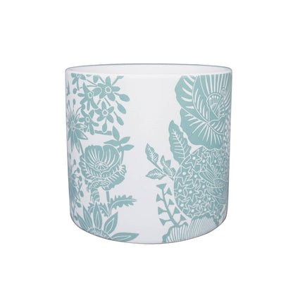 Ceramic Plant Pot Floral Pattern Bird