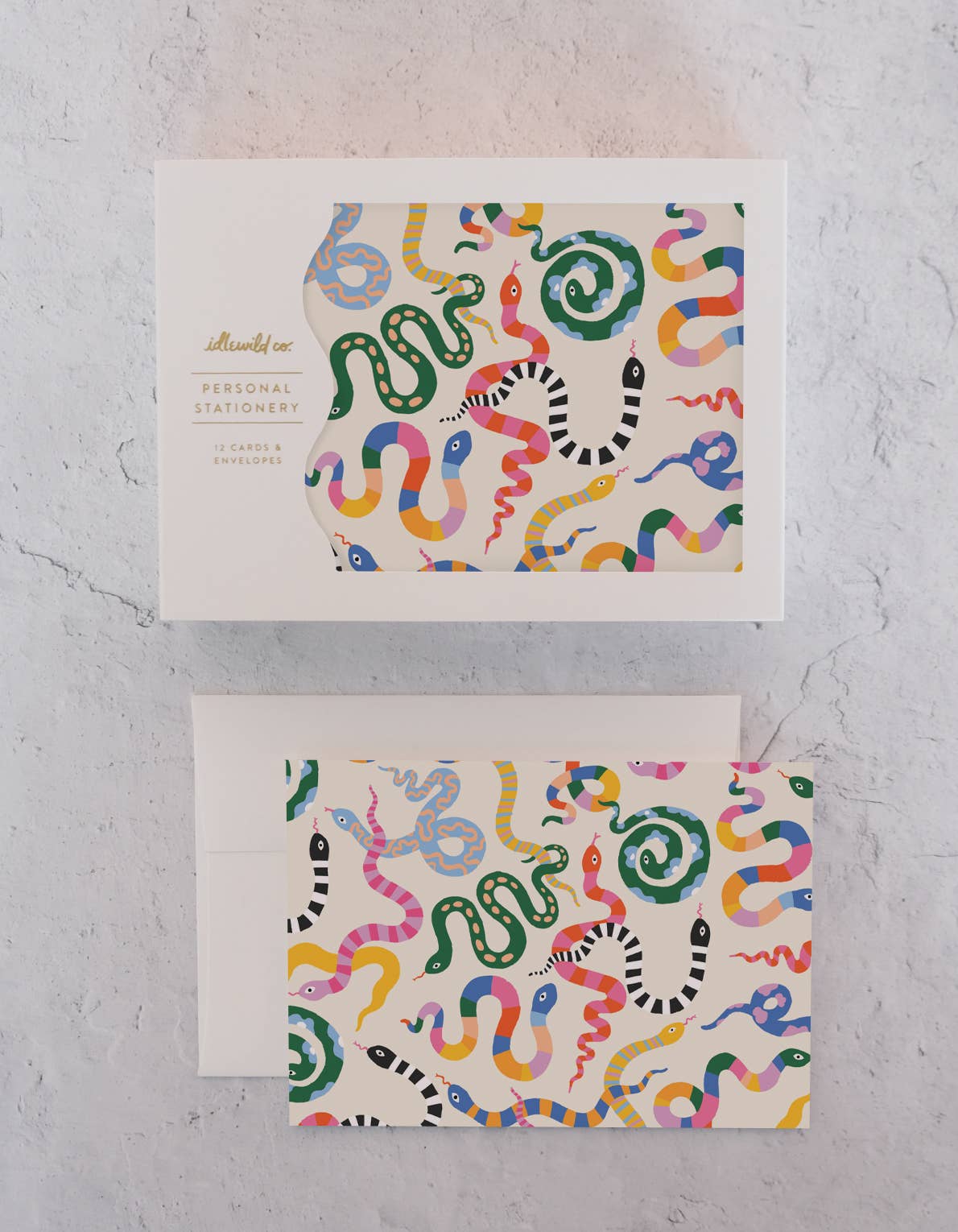 Colorful Snakes Notecards - Boxed Set of 12