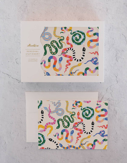 Colorful Snakes Notecards - Boxed Set of 12