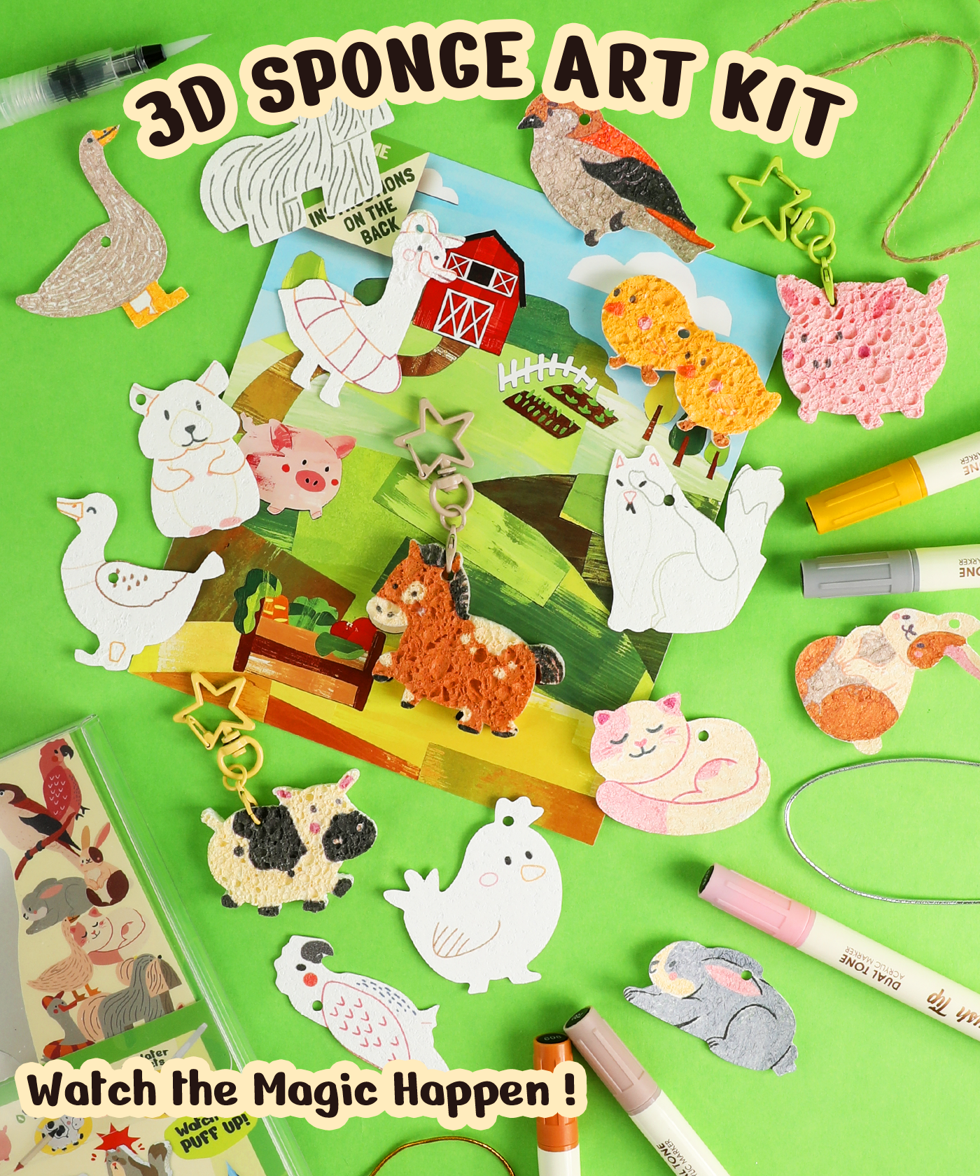 “Drop to Puff” 3D Sponge Art Kit