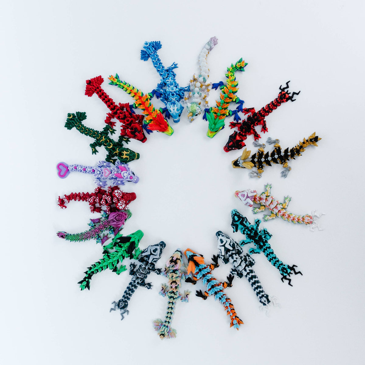 Mini 3D Printed Dragons – Assorted Colors
