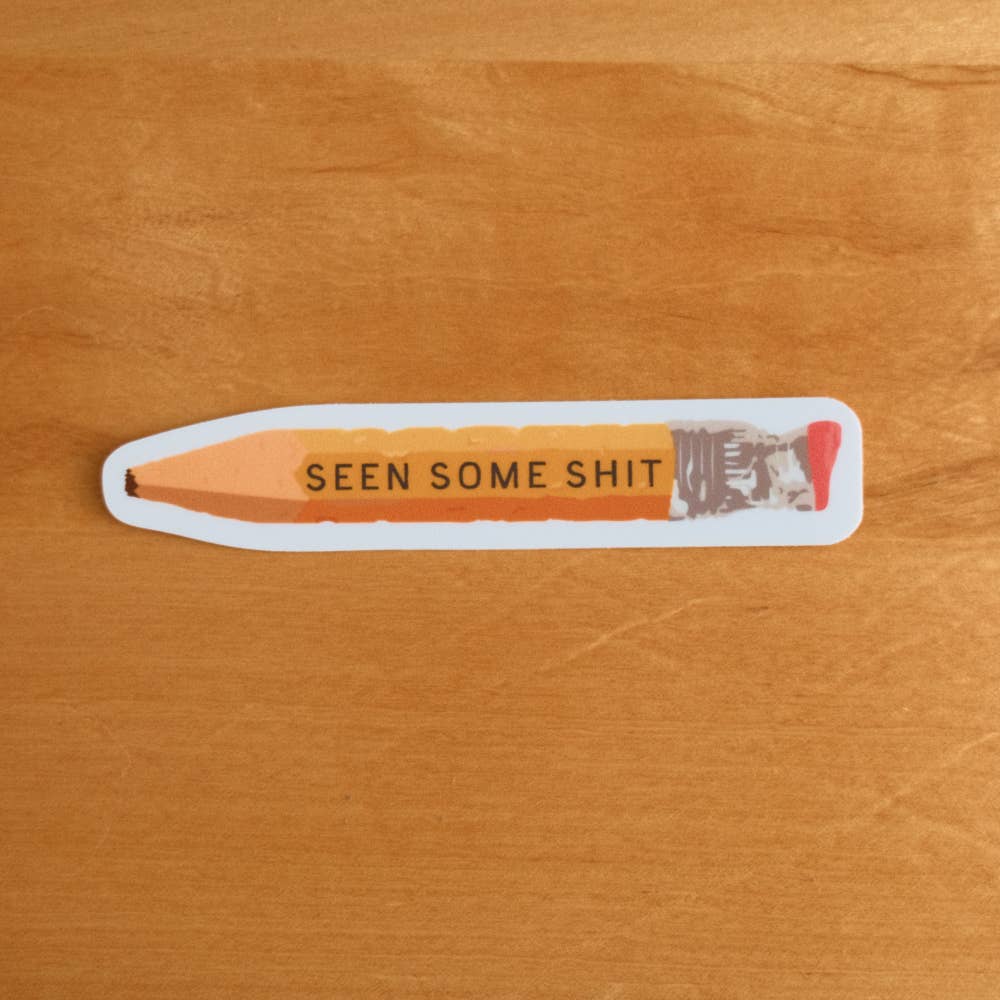Chewed Up Pencil Sticker