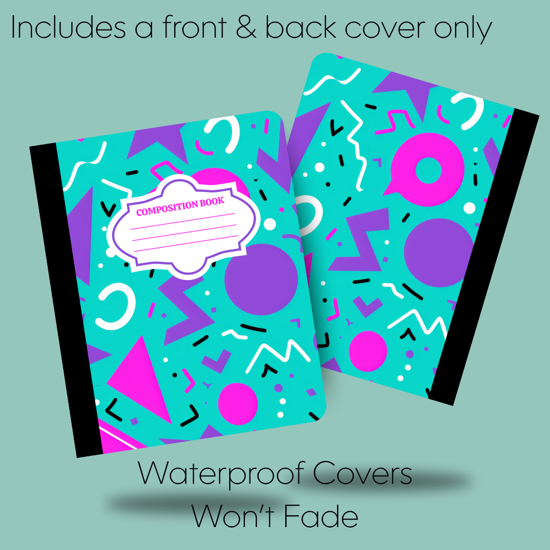 90s Pattern-Composition Notebook Cover