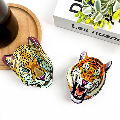 Tiger Head Hair Claw Clip, Cheetah Head Hair Clip