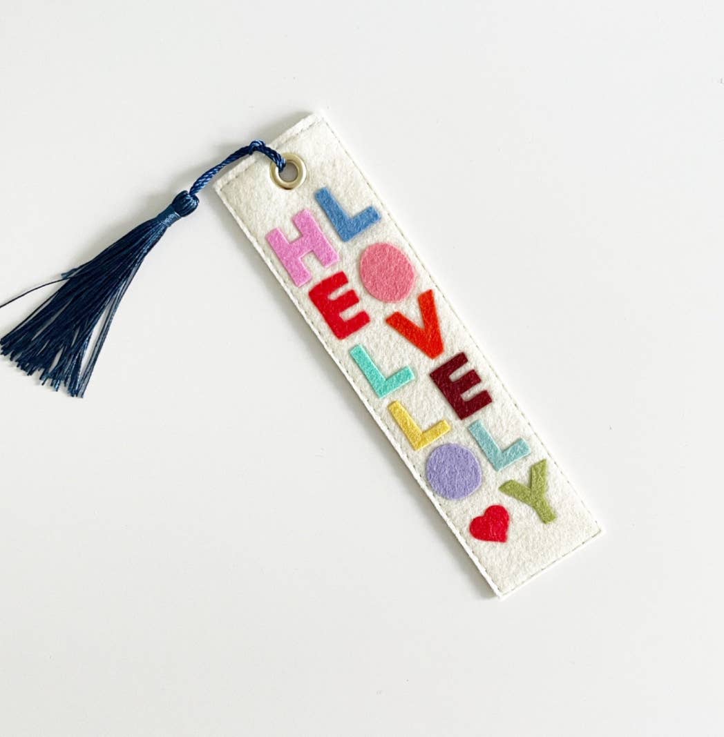 Hello Lovely Felt Bookmark