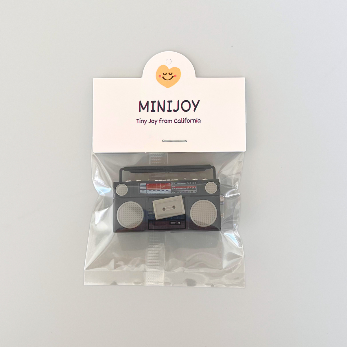 Retro Mini Cassette Tape Player Fridge Magnet_Black