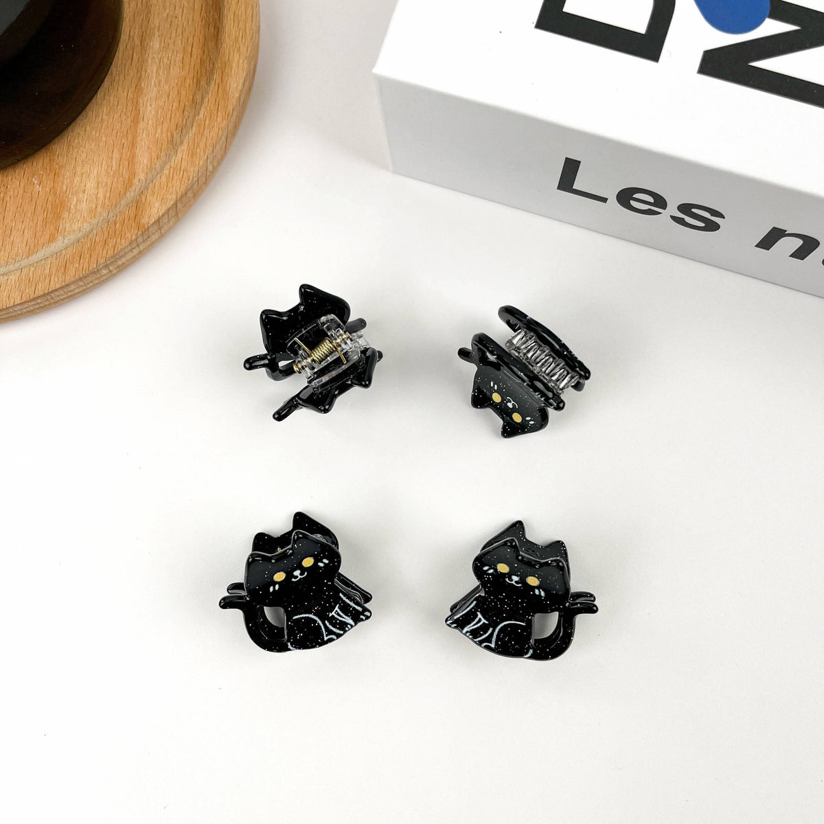 Mini Black Cat Claw Clip, Acetate Hair Clip