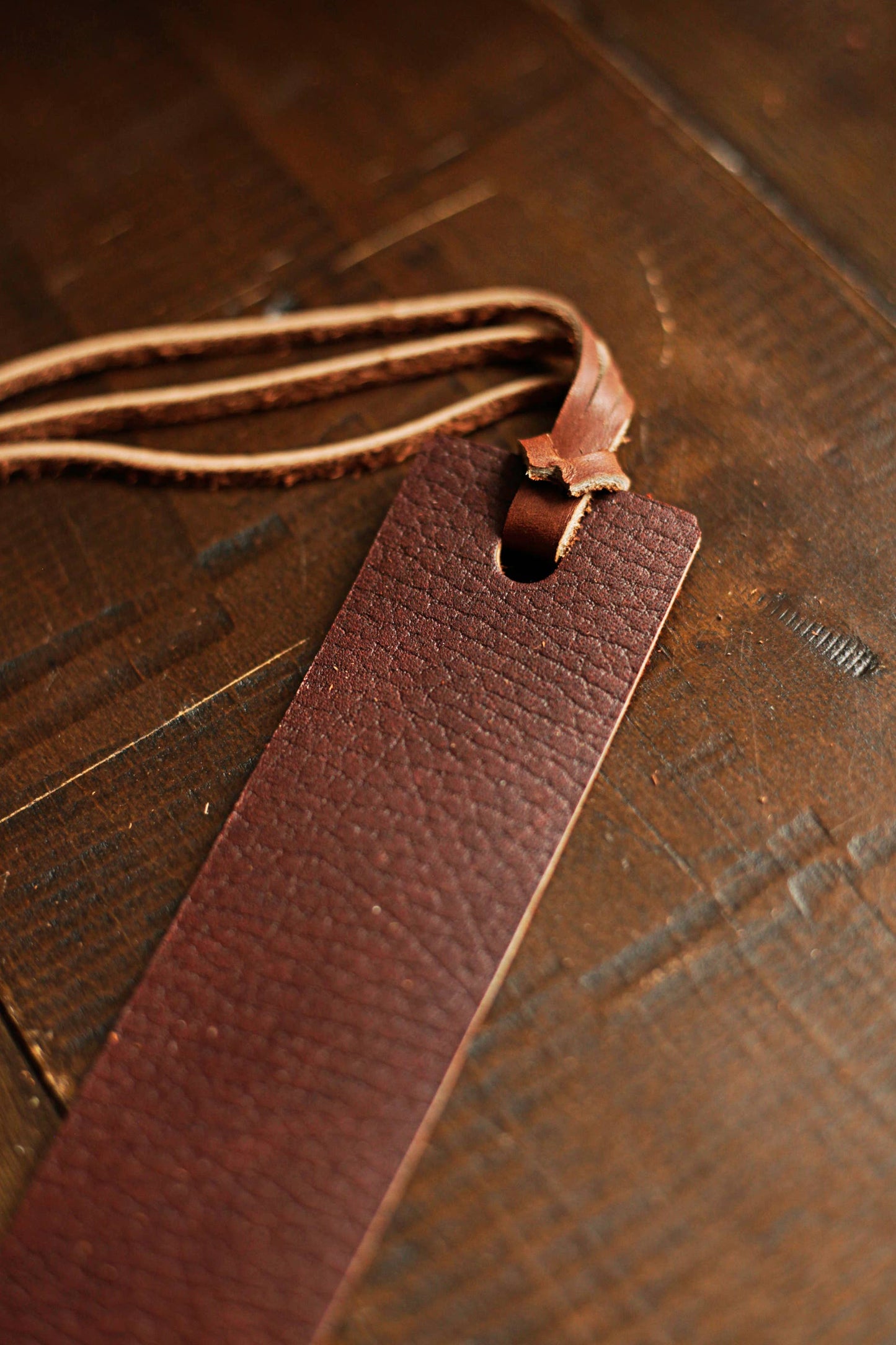 Leather Bookmark - Natural