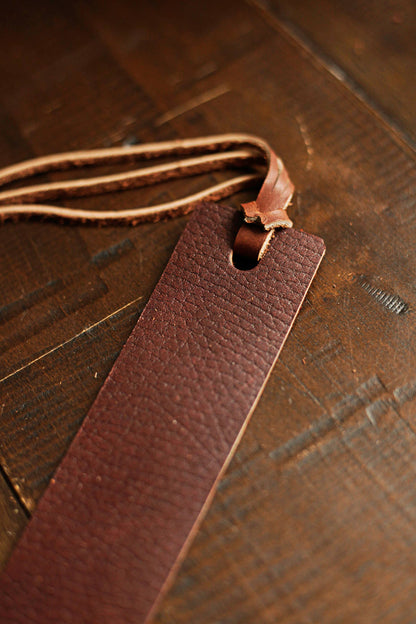 Leather Bookmark - Natural