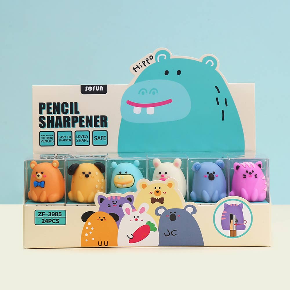 33319 ROUND ANIMALS PENCIL SHARPENER-24