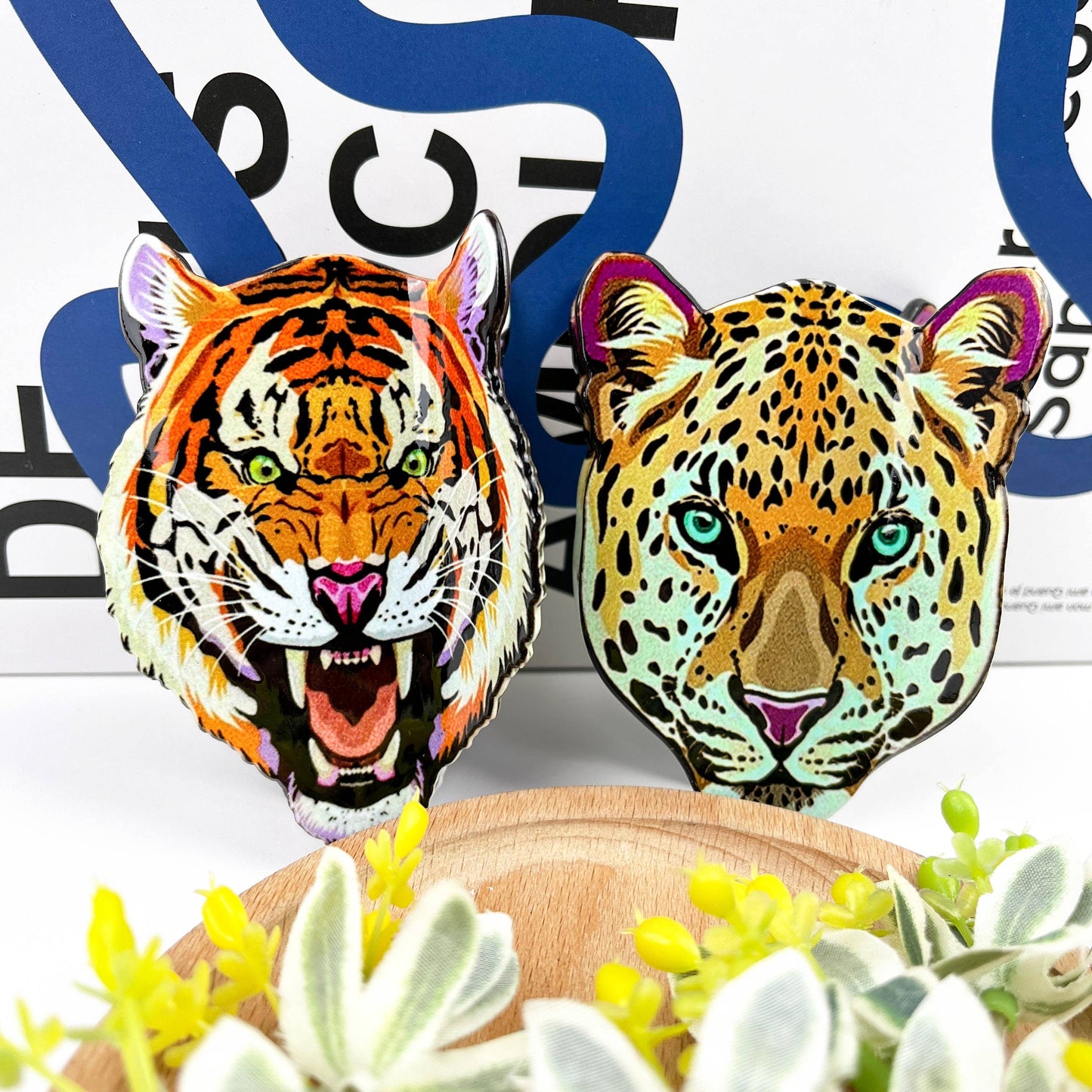 Tiger Head Hair Claw Clip, Cheetah Head Hair Clip