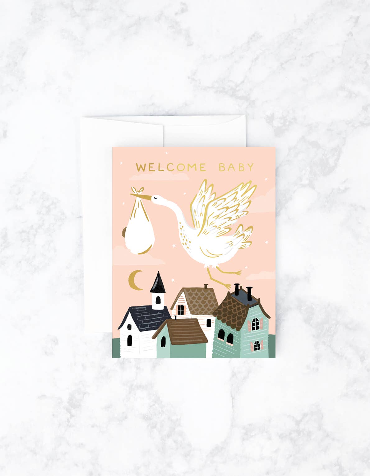 Stork Greeting Card