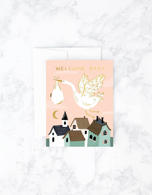 Stork Greeting Card