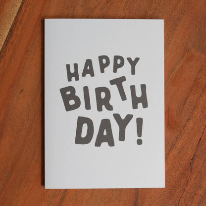 Happy Birthday Greeting Card — Black