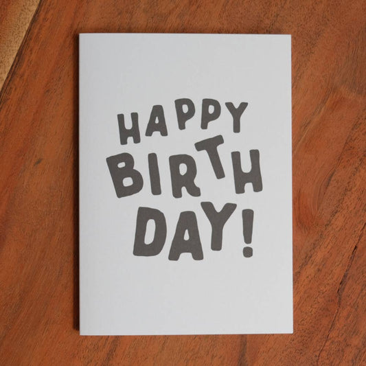 Happy Birthday Greeting Card — Black