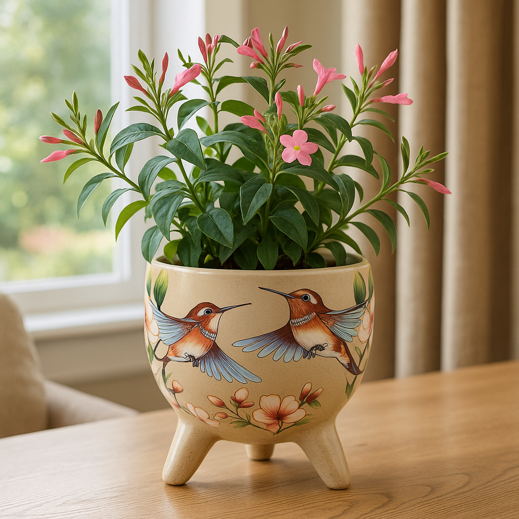 Rufous Hummingbird Footed Planter  #22742