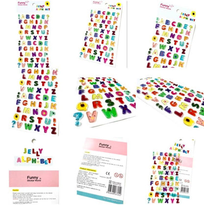 37252 Jelly Alphabet Gel Stickers
