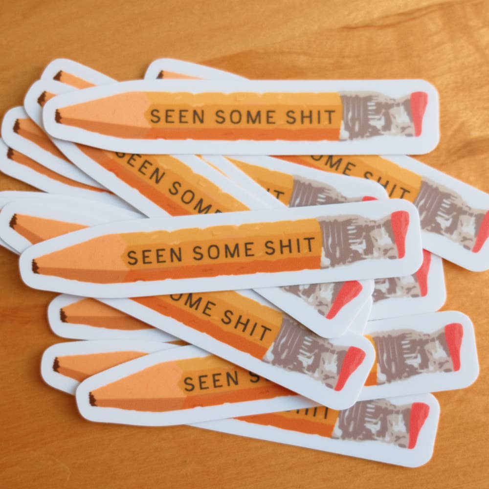 Chewed Up Pencil Sticker