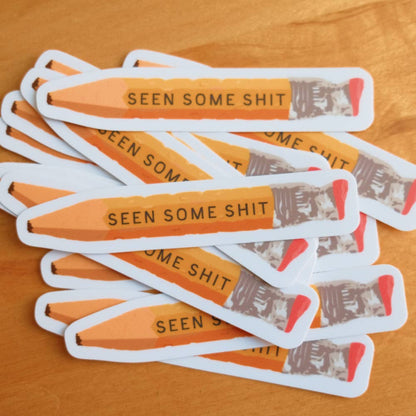 Chewed Up Pencil Sticker